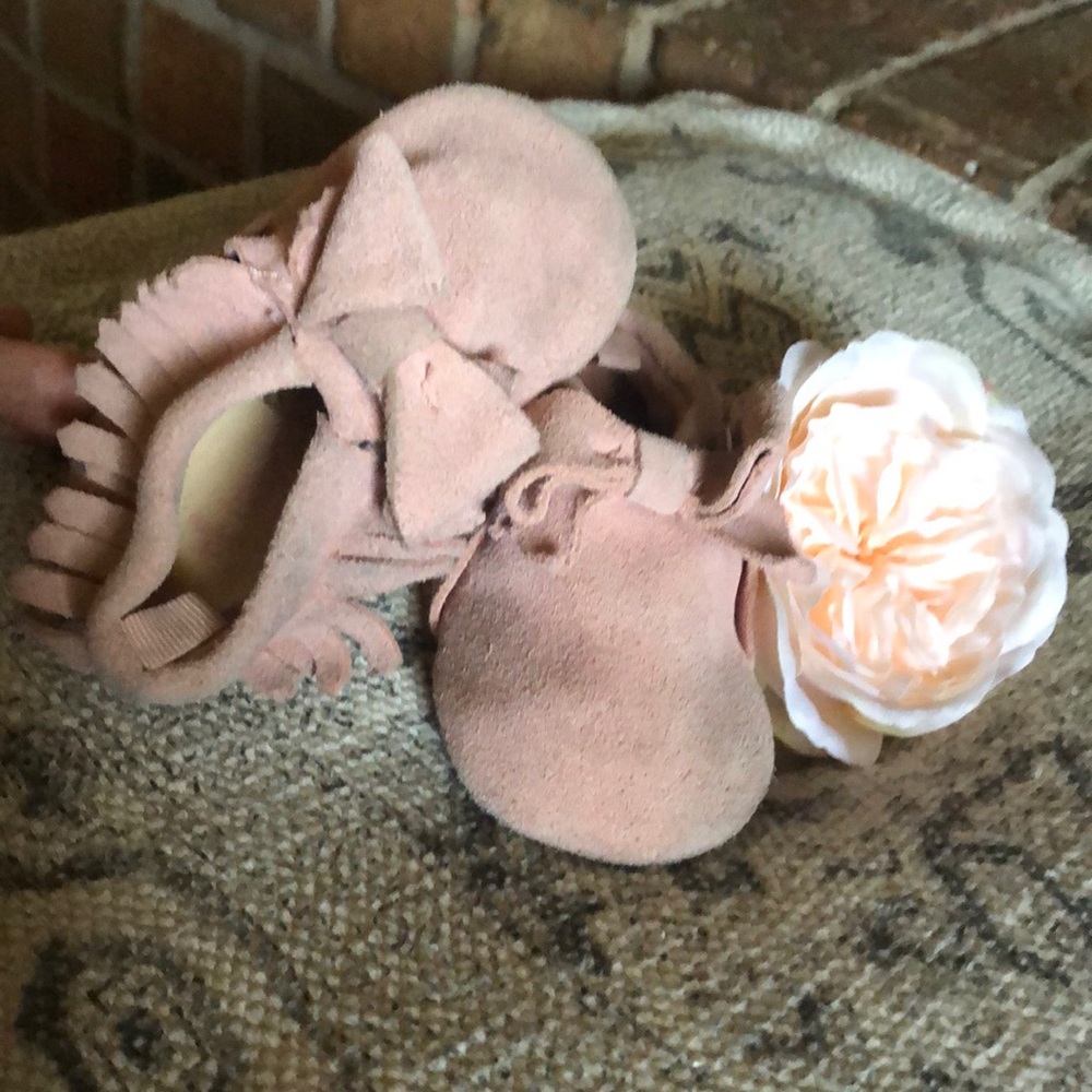 Baby girl moccasins size 6-12M
